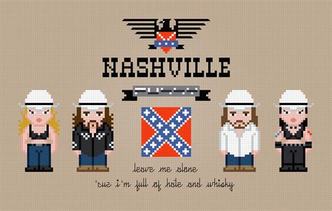 Nashville Pussy Cross Stitch Pattern
