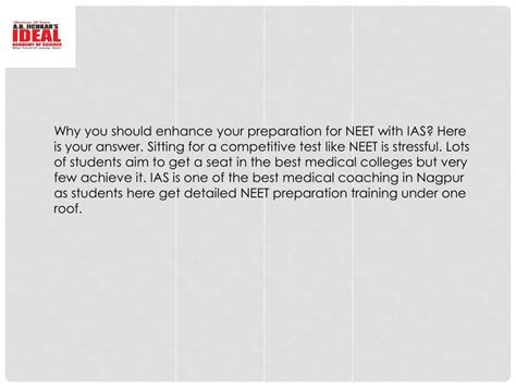 Ppt Enhance Your Neet Preparation With The Ias Powerpoint