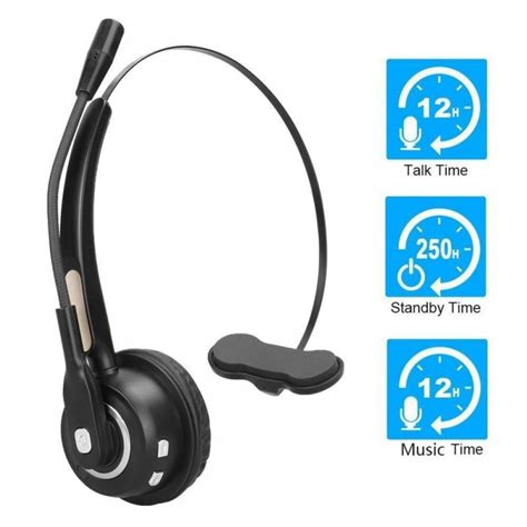 Wireless Computer Headset with Mic | On-Ear Bluetooth Headphone with ...