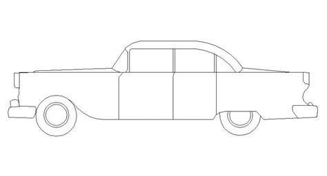 Side elevation of car block in AutoCAD file - Cadbull