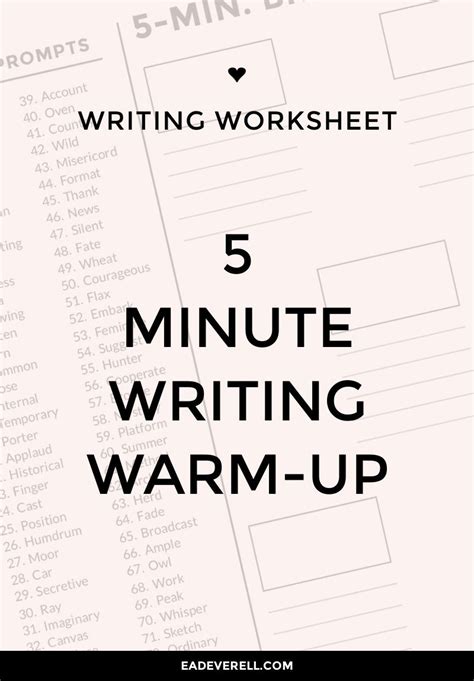 Minute Freewrite Journal Worksheet Wednesday Creative Writing Blog