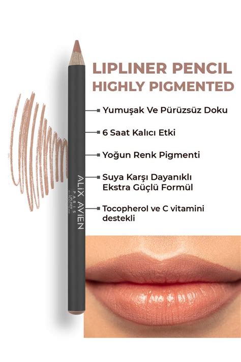 Dudak Kalemi Lipliner Pencil 01 Peach Nude Alix Avien