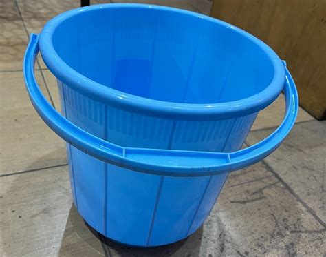 L Blue Plastic Bucket For Household Size X X Inch At Rs