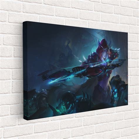 Sylvanas Poster World Of Warcraft Game Canvas Warcraft Wall Etsy