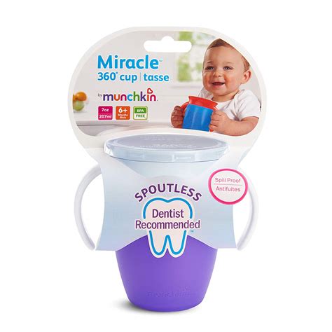 Munchkin Miracle 360 Trainer Cup Purple 7 Ounce 1 Count Babypro