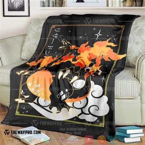 Anime Pokemon Charizard Vmax Soft Blanket Hot Sale 2024