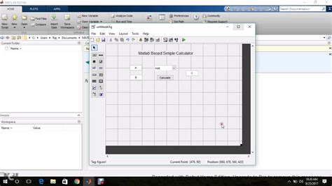 Matlab Graphical User Interface GUI Simple Calculator Diamond