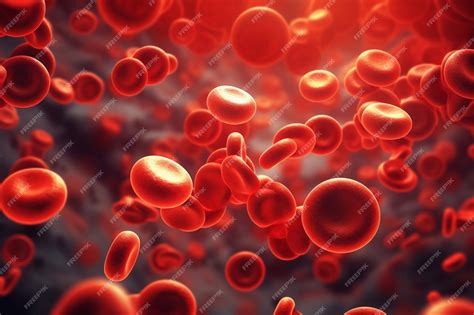 Czerwone Krwinki Przepływające Przez żyłę Krew Pod Mikroskopem Badanie ... 