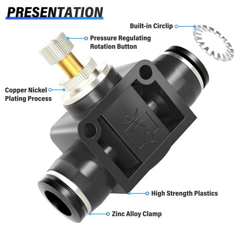 Snapklik TAILONZ PNEUMATIC 6mm Tube OD Air Flow Control Valve