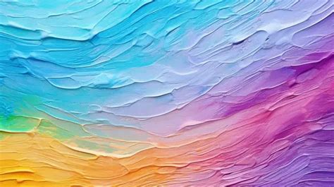 Vibrant Acrylic Painting A Stunning Rainbow Textured Background With