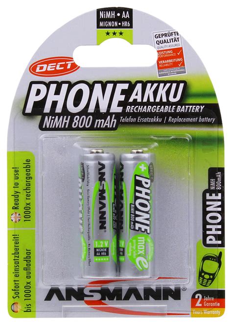 5030902 Ansmann Akku Dect 2er Pack Farnell De