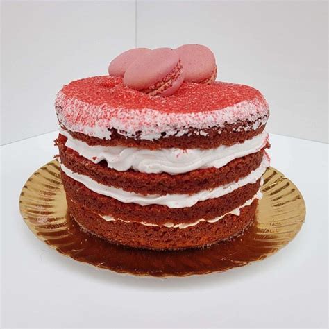 Naked Cake Cor De Rosa Macarons Entrega Gr Tis Em H Chefpanda