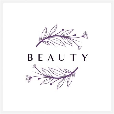 Diseño De Logotipo De Belleza Floral Vector Premium