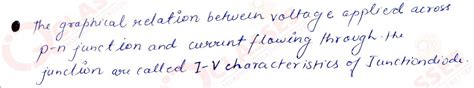 Class Isc Physics Important Notes Chapter Junction Diodes