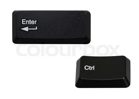 Enter And Ctrl Button Stock Image Colourbox