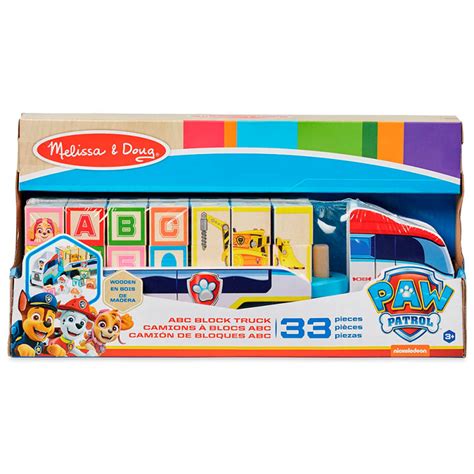 Melissa Doug Camión de madera ABC de Paw Patrol 33 piezas