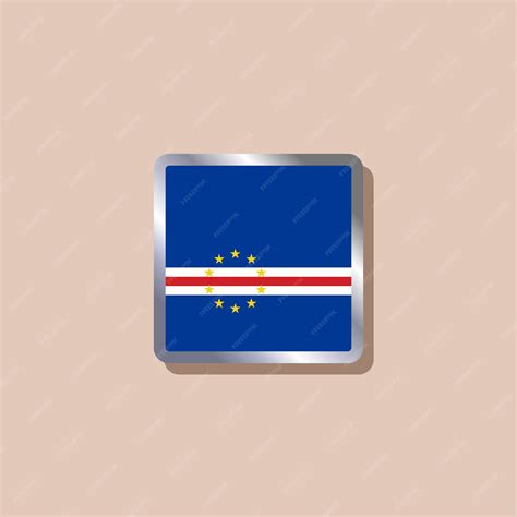 Ilustração Da Bandeira De Cabo Verde Modelo Vetor Premium