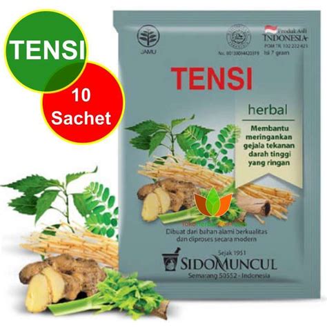 Promo 10 Sachet Jamu Tensi Sidomuncul Obat Herbal Hipertensi Penurun