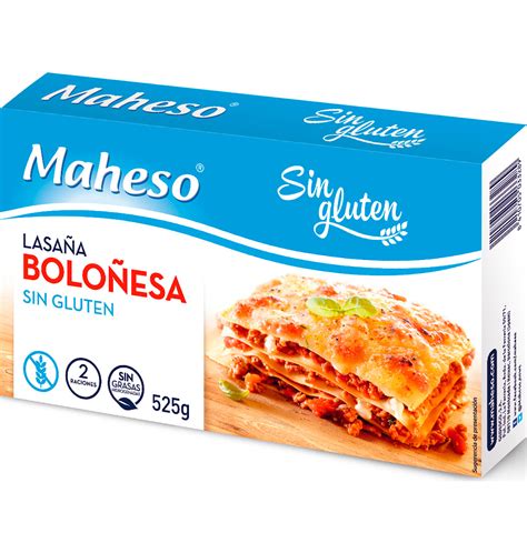 Comprar LASAÑA MAHESO BOLOÑESA SIN GLUTEN 525 G Platos preparados