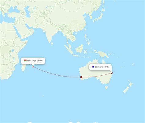 All Flight Routes From Brisbane To Mauritius Bne To Mru Flight Routes