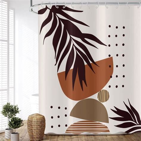 Rideau De Douche Style Boho X Cm Art Abstrait Moderne Boho