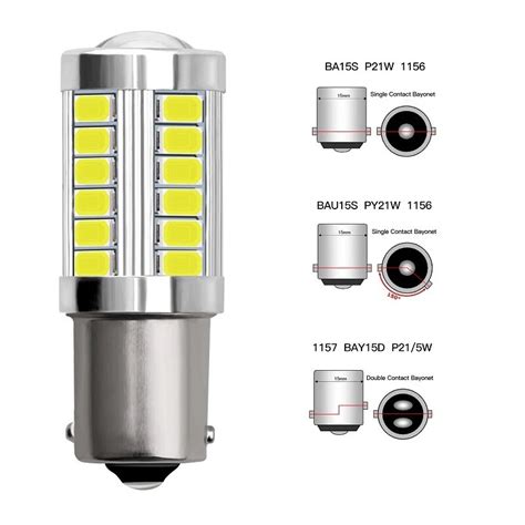 Ampoule Led Pour Voiture Clignotant 12v 33smd 1156 K Feu De Stop Et