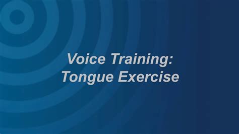 A Voice Exercise Stretching Your Tongue Youtube