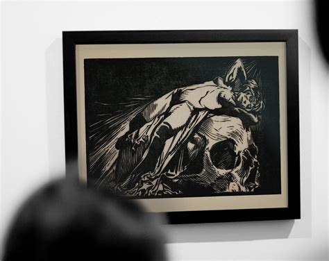 A Naked Woman Lying On A Skull She Supports The Back Of Her Etsy