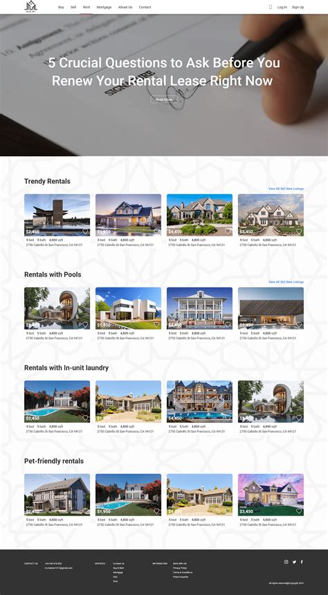 Real Estate Ui Design Behance