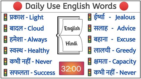 500 Most Common English Words Meaning List In 32 Minutes Daily Used