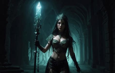 Download wallpaper girl, fantasy, art, digital art, darkness, fantasy ...