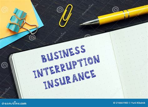 Business Concept About Business Interruption Insurance With Sign On The