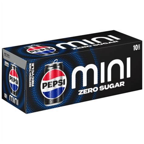 Pepsi Zero Sugar Soda Pop Mini Cans 10 Ct 75 Fl Oz Dillons Food