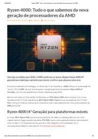 Tudo Sobre Processadores Amd Ryzen De Gera O Docsity