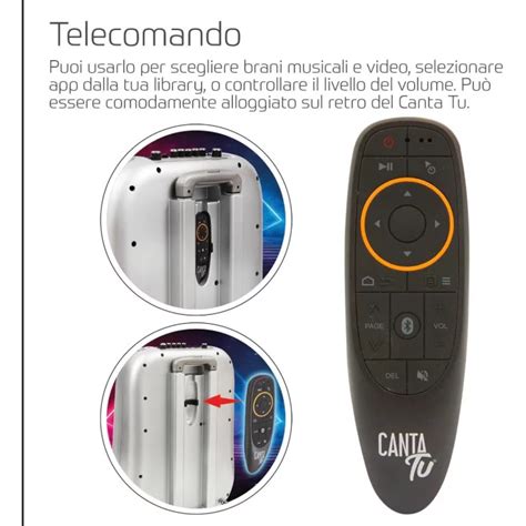 Canta Tu Karaoke Professionale 2023 Completo Con Microfono Wireless Argento