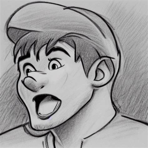 Krea Ai Milt Kahl Pencil Sketch Of Lionel Messi In Disney