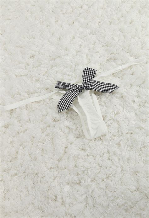 Sexy Lingerie See Through G String Thong Panties Women Mini Bow T String Briefs Outfit For Sale