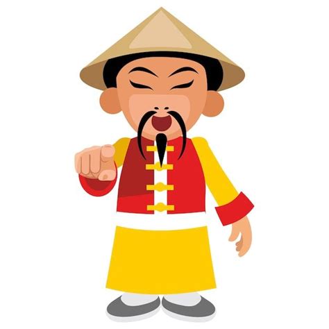 Character Chinese Man In Traditional Clo Premium Vector Freepik Vector Traditional