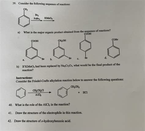 Solved Consider The Following Sequence Of Reactions Chegg