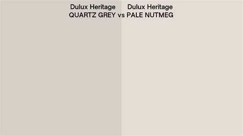 Dulux Heritage QUARTZ GREY Vs PALE NUTMEG Side By Side Comparison