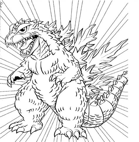 Dibujos De Godzilla Para Colorear Descargar E Imprimir Colorear Imágenes