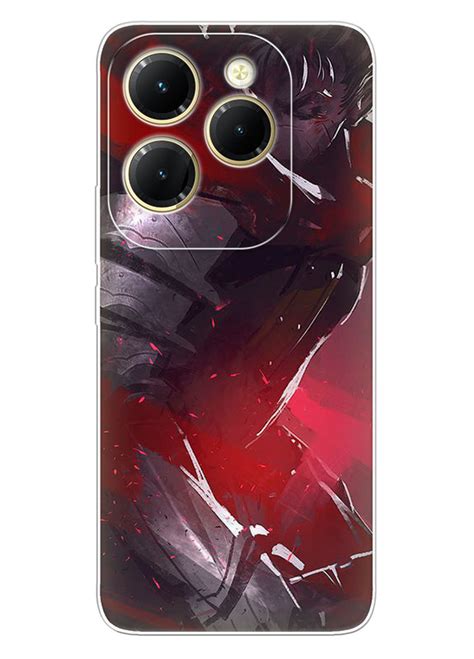 Infinix Hot чехол Берсерк Бэрусэруку Berserk Beruseruku Гатс в доспехах крупным планом