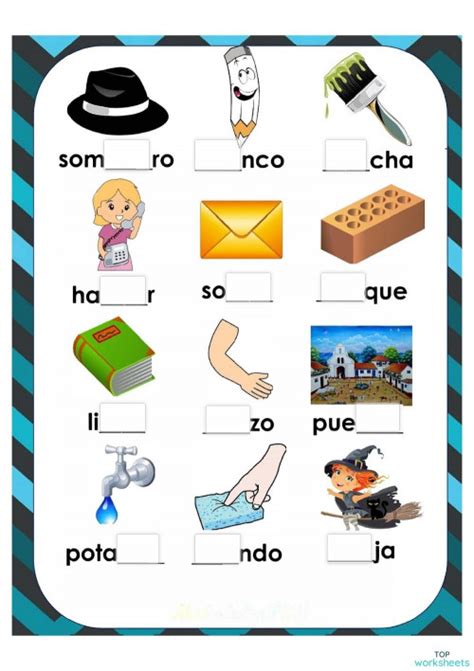 S Labas Trabadas Con Br Y Bl Ficha Para Imprimir Topworksheets