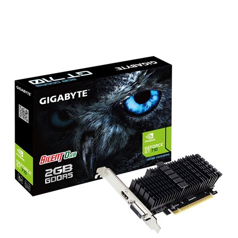 GIGABYTE GeForce GT 710 2GB GDDR5 Silent 0dB Passive Cooling System Low