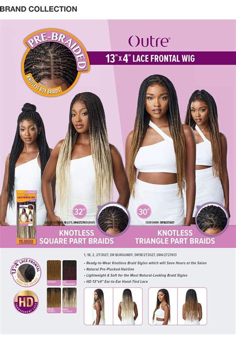 Outre 13x4 Lace Frontal Wig Pre Braided Knotless Box Braids KNOTLESS