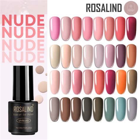 Jual Rosalind Kutek Gel Polish UV LED Nude Color Series Shopee Indonesia