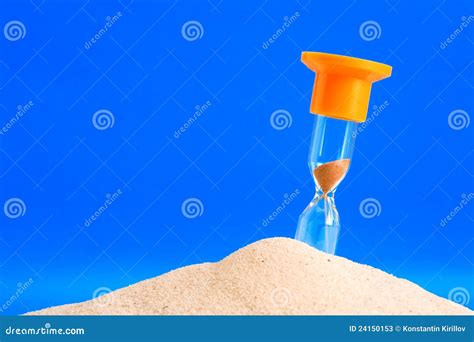 Hourglass In Sand Stock Image Image Of Object Backgrounds 24150153