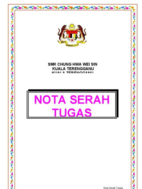 Contoh Nota Serah Tugas Penolong Kanan Hem Contoh Surat