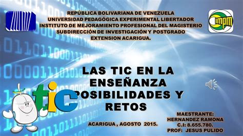 Las Tic En La Enseñanza Posibilidades Y Retos2 Ppt