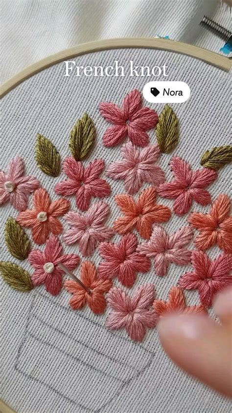 French Knot Hand Embroidery For Beginners Embroidery Video Tutorial